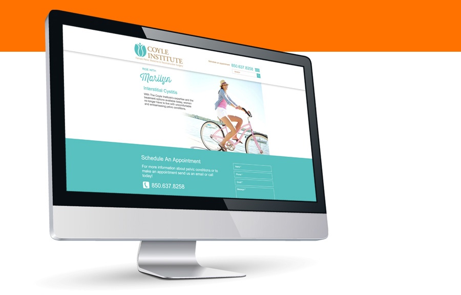iso_imac Computer screen showing Coyle Institute website