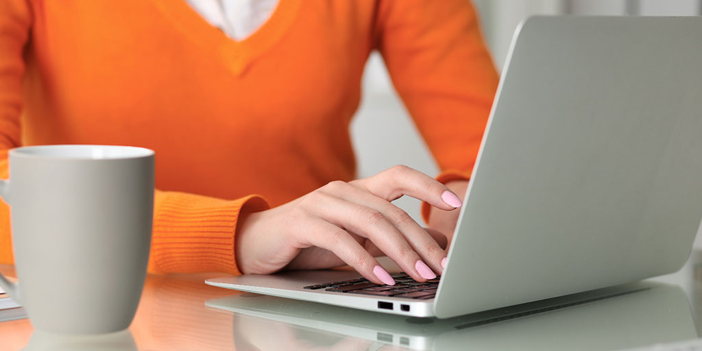 Woman on her laptop